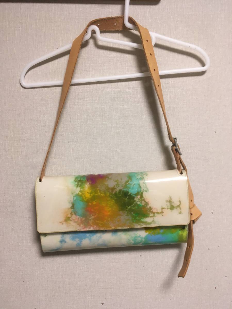  rare the first period macromauro macro mauroPAINT hand paint shoulder bag clutch bag total pattern 