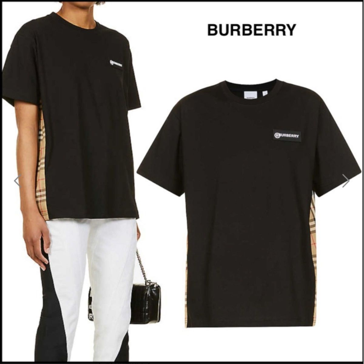 正規品 Burberry レディース チェック tシャツ XXS