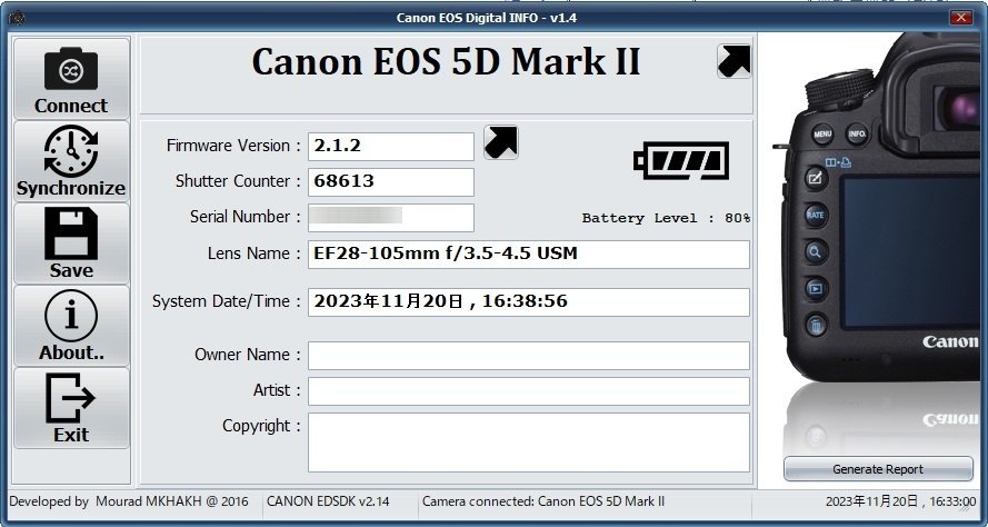 Canon EOS-5D Mark2 一眼レフカメラ ボディのみ シャッター数68613回【中古/動作品】#369014_画像10