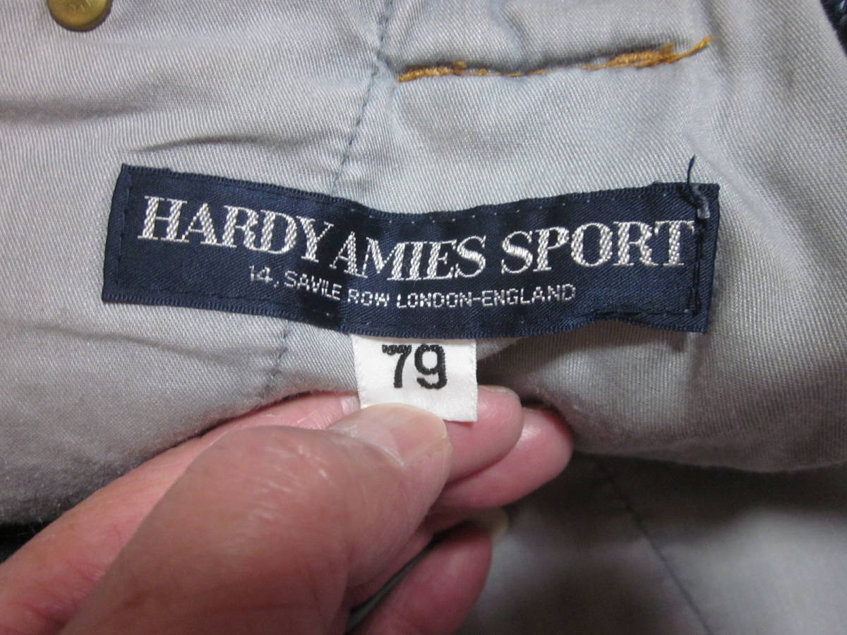 ★★★【 1/29・大幅値下げ 】90年代物：HARDY AMIES LONDON 　ハーディーエイミス：デザインジーンズ：正規品：サイズ表示 79：送料無料_メーカタグ＆サイズ表示