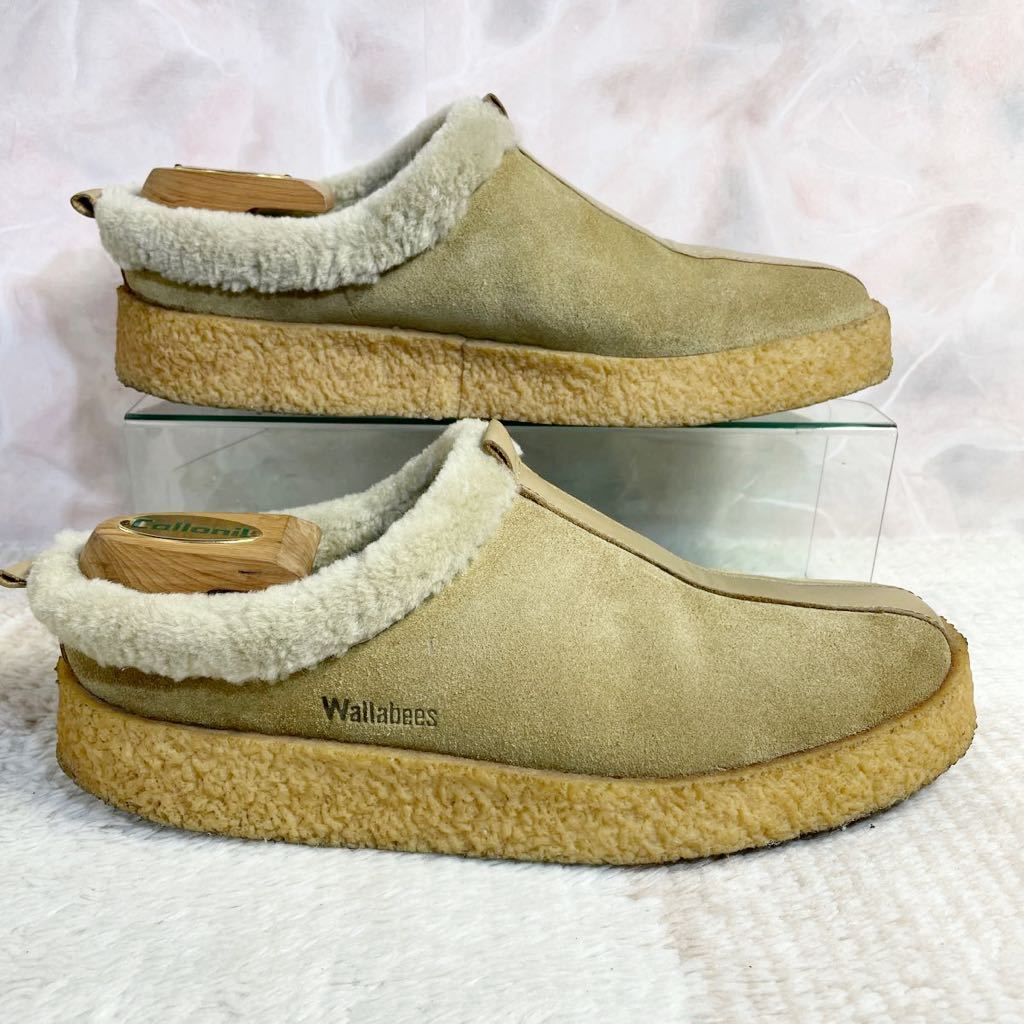 Clarks Wallabees スリッポン ムートン サイズ表記8G 26㎝相当 ベージュ_画像4