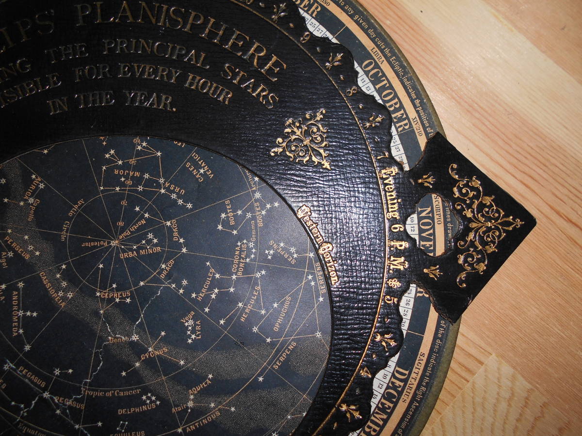 即決1890年頃『ドイツ製フィリップス星座早見盤』アンティーク天文暦学書、星図、宇宙Astronomy, Star map, Planisphere, Celestial atlas - 天文、宇宙 即決1890年頃『ドイツ製フィリップス星座早見盤』アンティーク天文暦学書、星図、宇宙Astronomy, Star map, Planisphere, Celestial atlas - 天文、宇宙