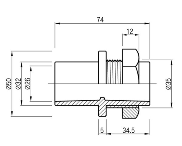  valve(bulb) socket 20A aquarium piping . drainage filtration system overflow 