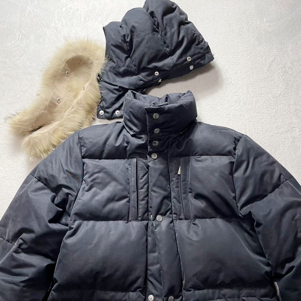 レア品/MONCLER/モンクレール/ショルダーストラップ/ファー/ダウンパーカー/黒/3way/フード着脱可/ミリタリー/n-3b_画像8