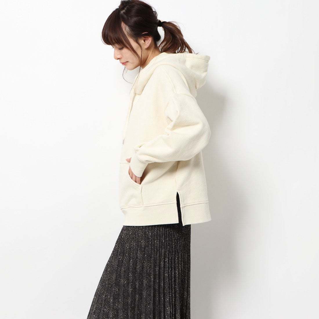 美品 SNIDEL スナイデル 19AW Wide Silhouette Hoodie ワイドシルエット スウェットパーカー F SWCT196219_画像2