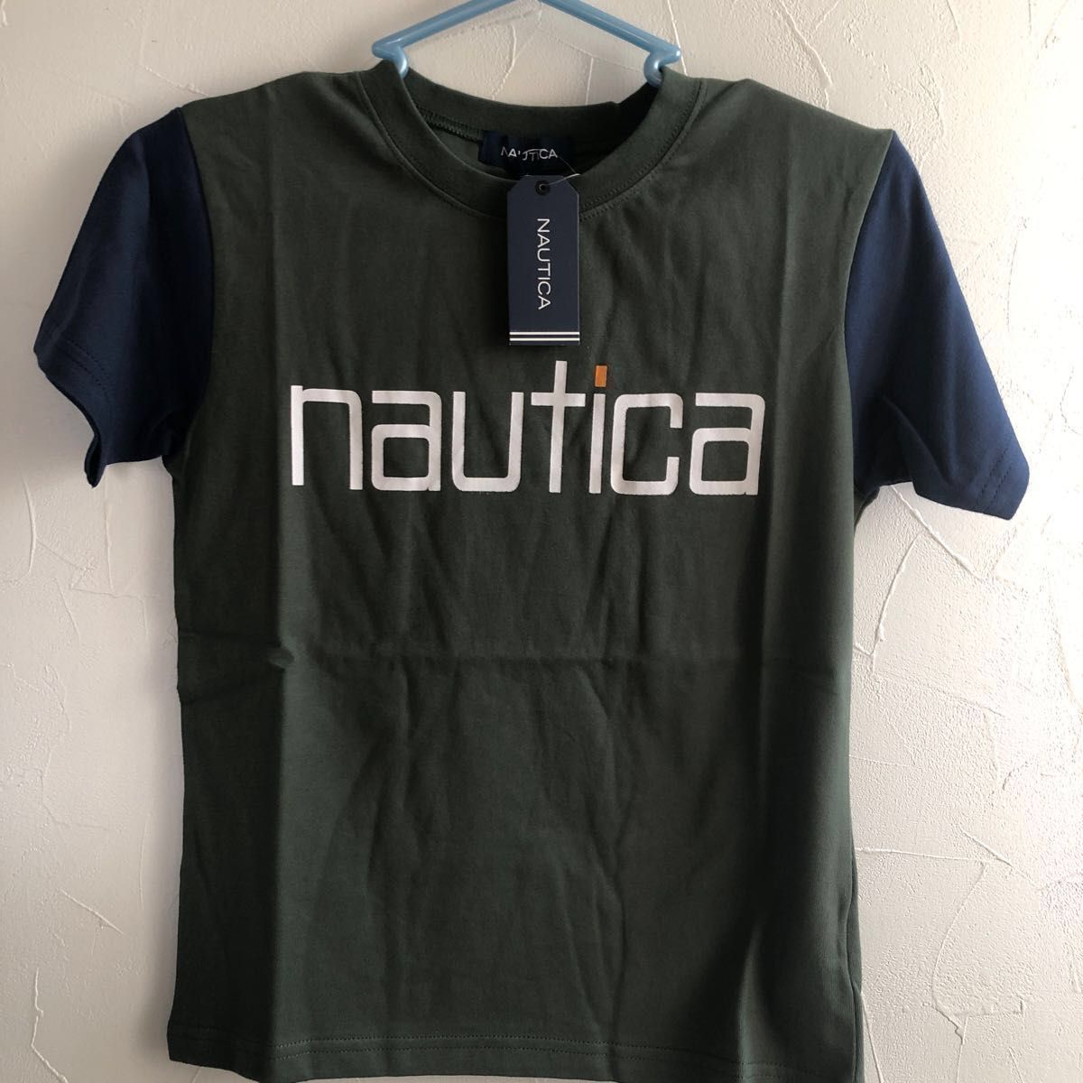 未使用　ノーティカ　NAUTICA Tシャツ　キッズ　子供　140 カーキ　ネイビー　ロゴ 半袖Tシャツ　半袖130 120
