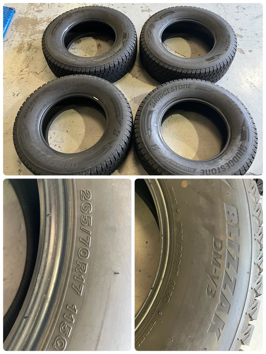 中古品　ブリヂストン　DM-V3 265/70R17 4本　スタッドレスタイヤ　ランクル　プラド　パジェロ　FJクルーザー等に_画像1