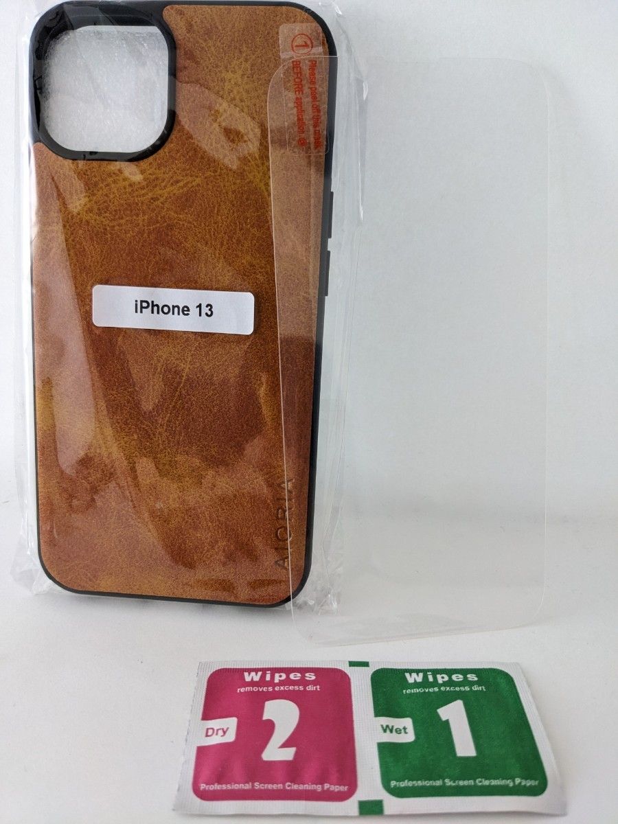 最終値下げ！iPhone14ケース　オレンジ(13も対応)　保護ガラス+398円