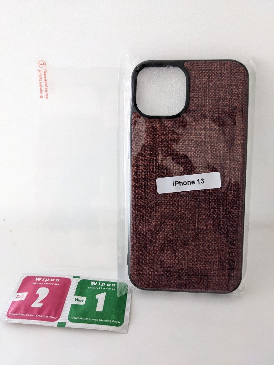 最終値下げ！iPhone14ケース　レッド(13も対応)　保護ガラス+398円
