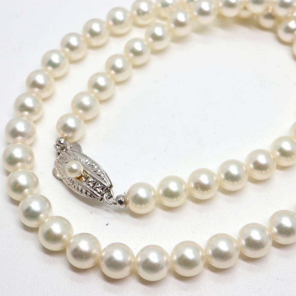 MIKIMOTO(ミキモト)良質!!《アコヤ本真珠ネックレス》D ◎7.0-7.5mm珠 32.7g 43cm pearl necklace jewelry ジュエリー ED5/EE5_画像1