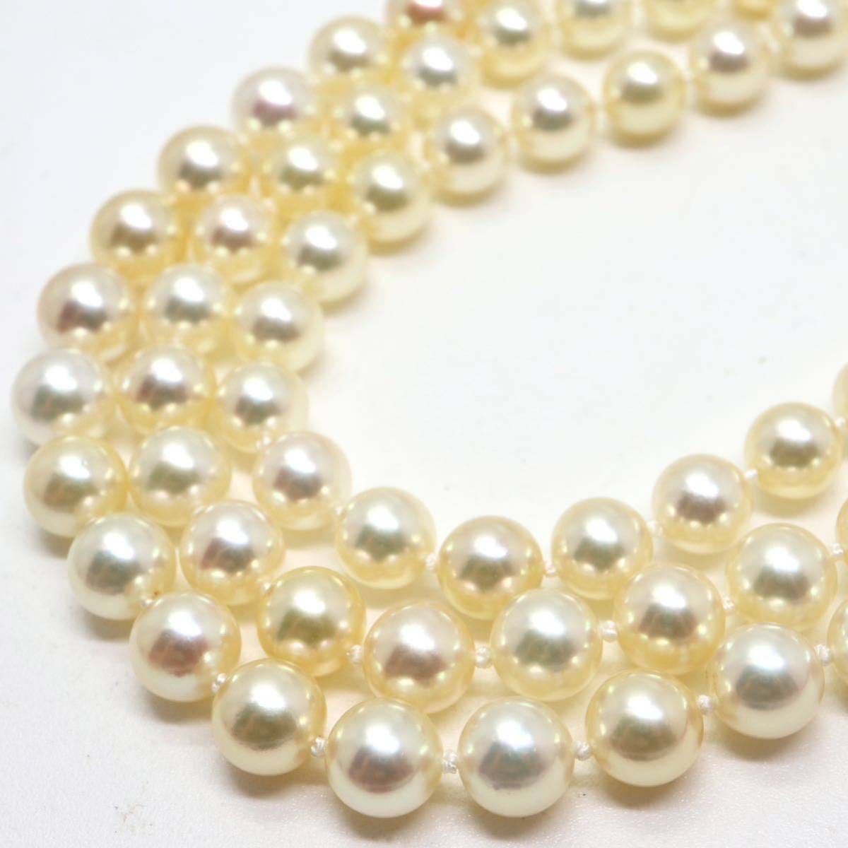 良質!!《アコヤ本真珠ロングネックレス》N ◎6.5-7.0mm珠 59.2g 93.5cm pearl necklace jewelry ジュエリー EA0/EC0_画像6