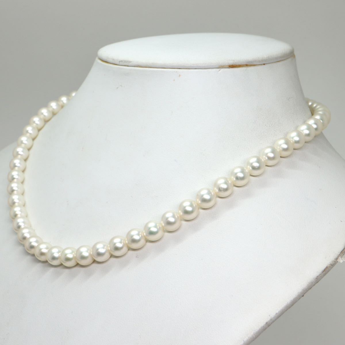 MIKIMOTO(ミキモト)良質!!《アコヤ本真珠ネックレス》D ◎7.0-7.5mm珠 32.7g 43cm pearl necklace jewelry ジュエリー ED5/EE5_画像3