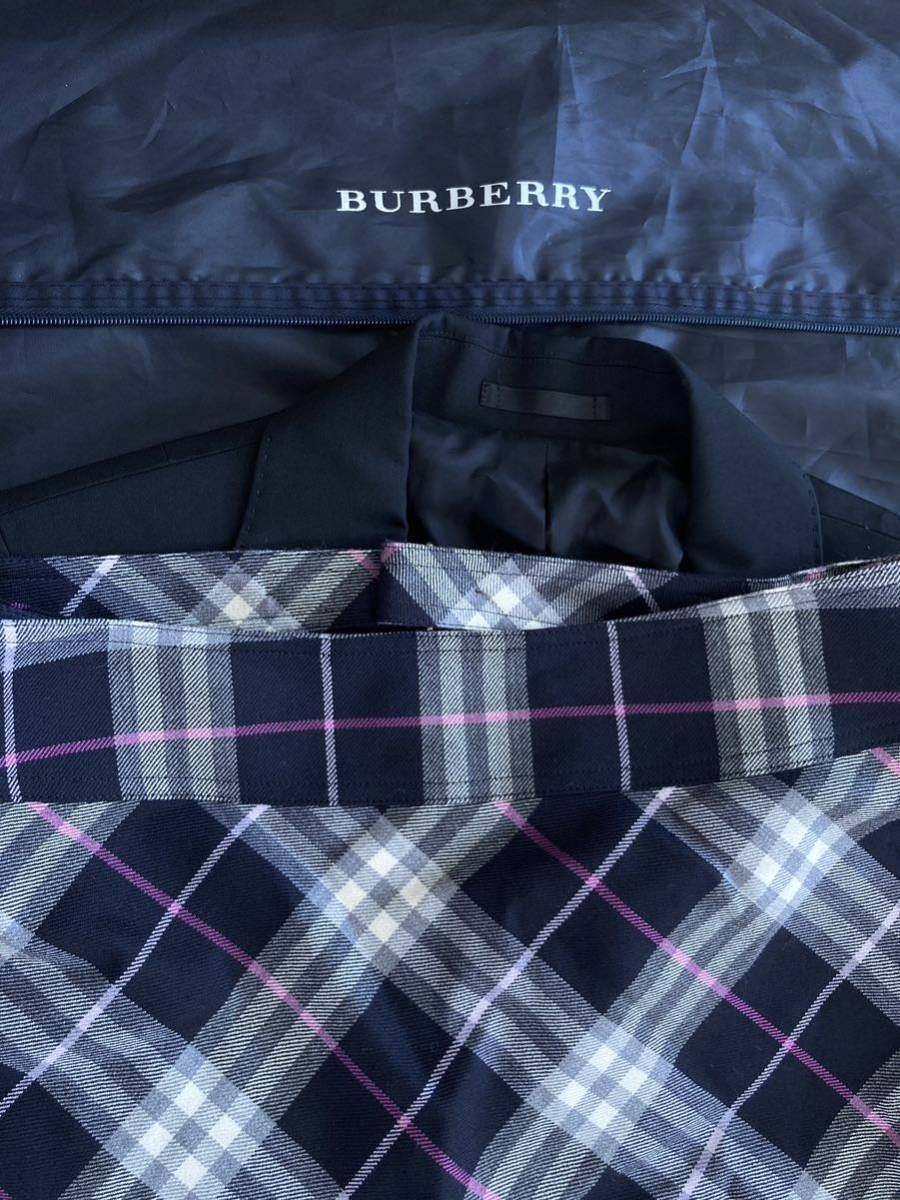 【フォーマル】BURBERRYLONDON バーバリーロンドン レディース上44下42 大きいサイズ 薄手 ウールジャケット ウールスカート セット 春秋_画像5