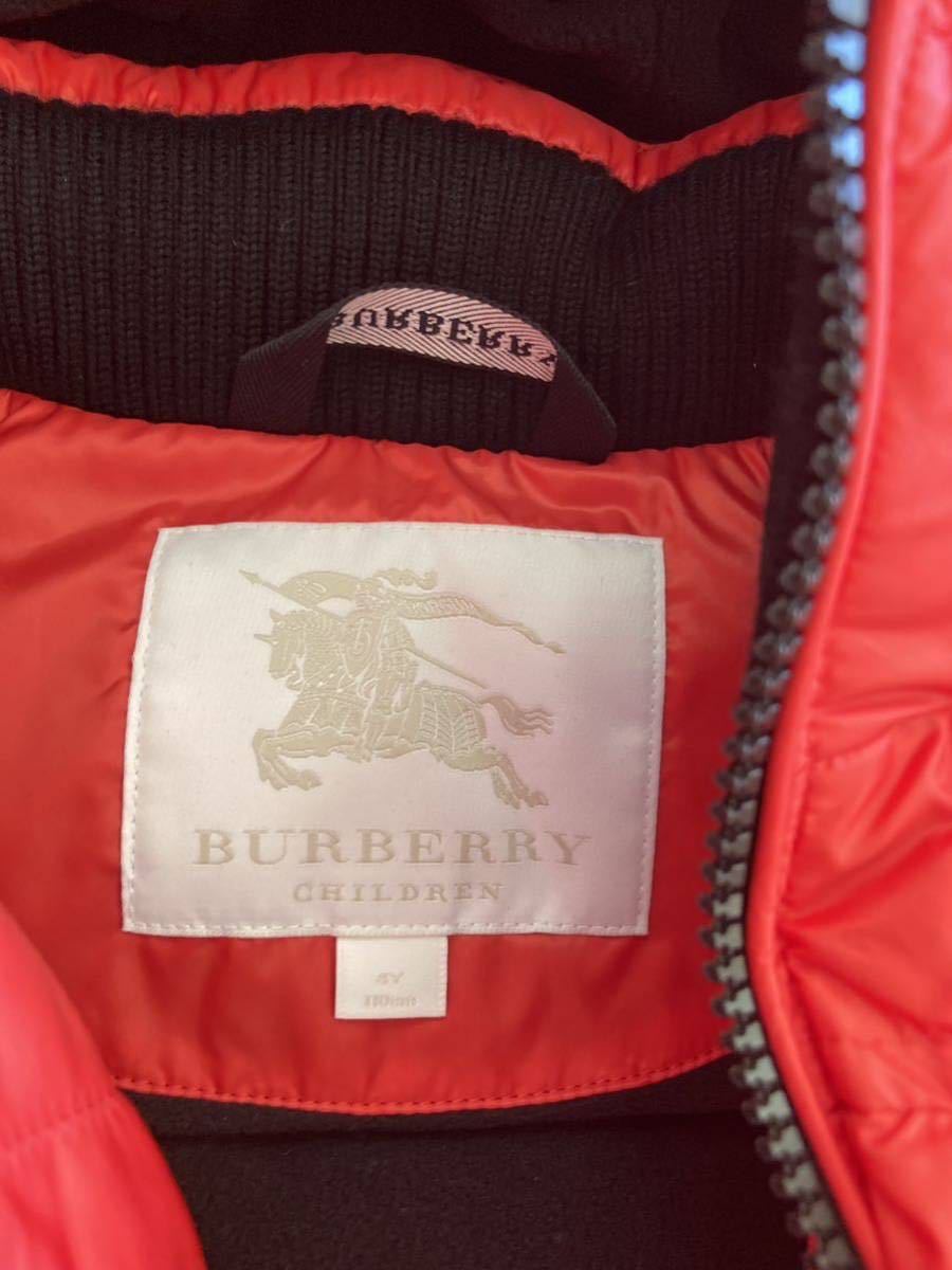 【秋冬】BURBERRYCHILDREN バーバリーチルドレン 男の子 4Y 110 ダウンジャケット 赤_画像4