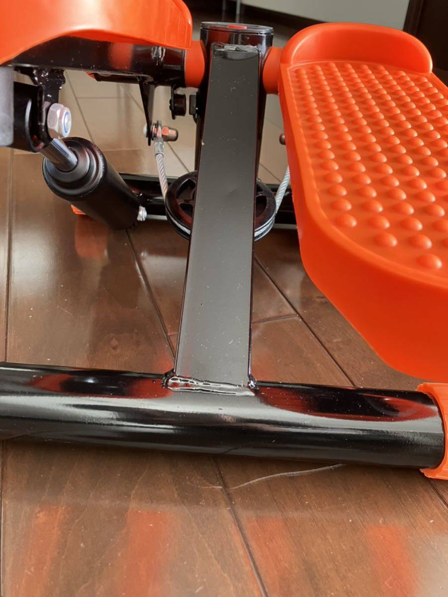 美品　ミニステッパー オレンジ×ブラック　有酸素運動 上下ステップ運動 ダイエット フィットネス トレーニング 健康器具 コンパクト _画像8