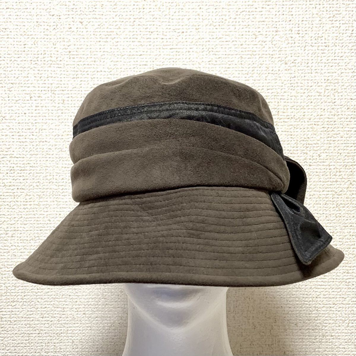 【LANVIN】ランバンコレクション バケットハット 帽子 人工皮革 オーロラ（株）_画像2