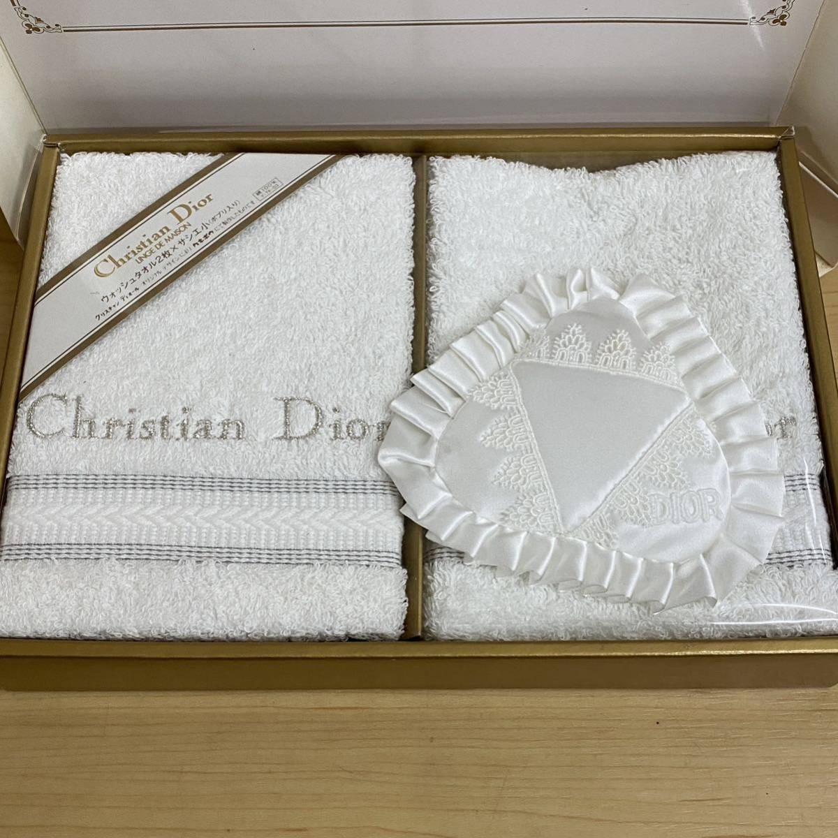 Christian Dior クリスチャンディオール ウォッシュタオル 2枚 サシエ小（ポプリ入り） no.115の画像2