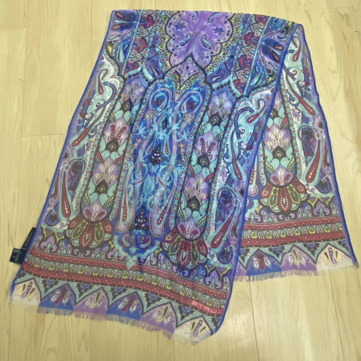 ETRO Etro stole scarf blue group colorful no.19