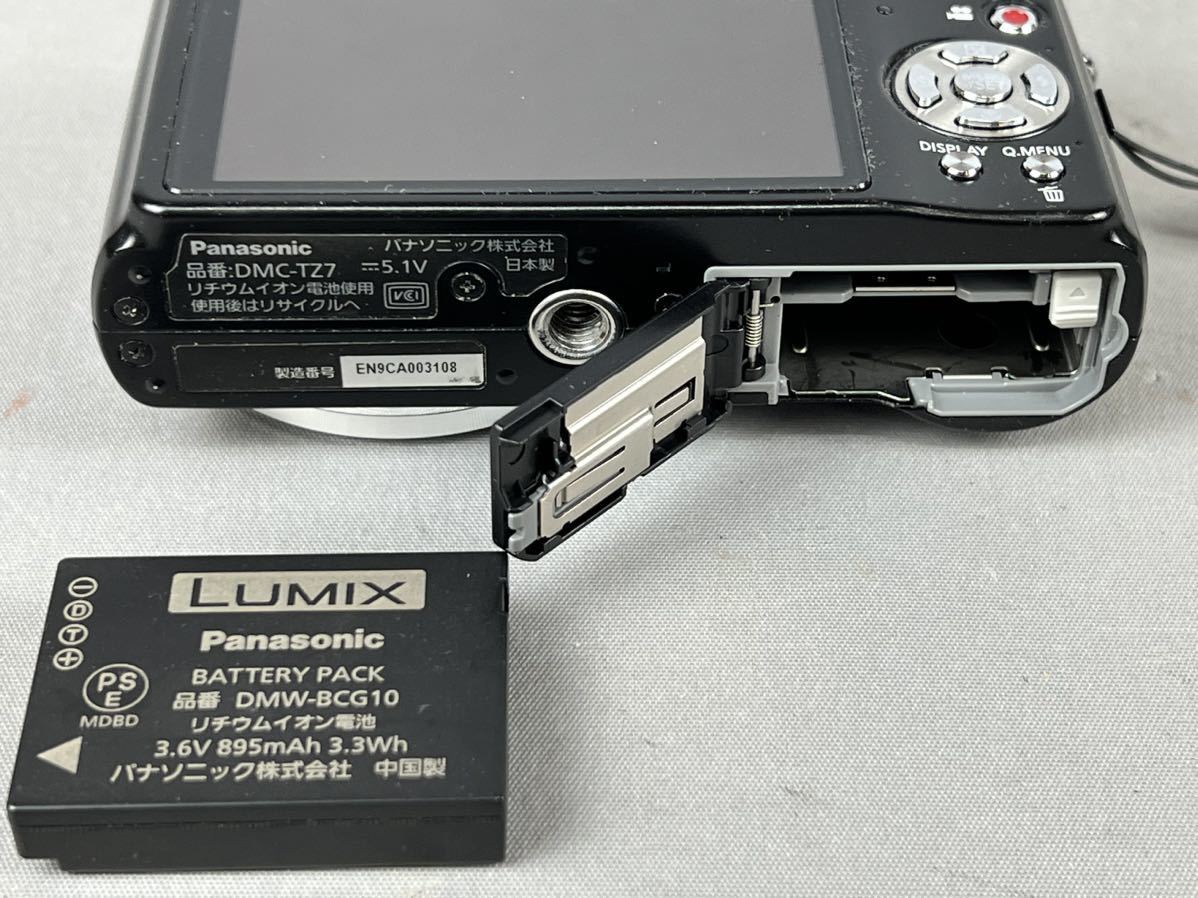 K22AN6 動作品 Panasonic パナソニック LUMIX DMC-TZ7 12X ブラック コンパクトデジタルカメラ デジカメ_画像7