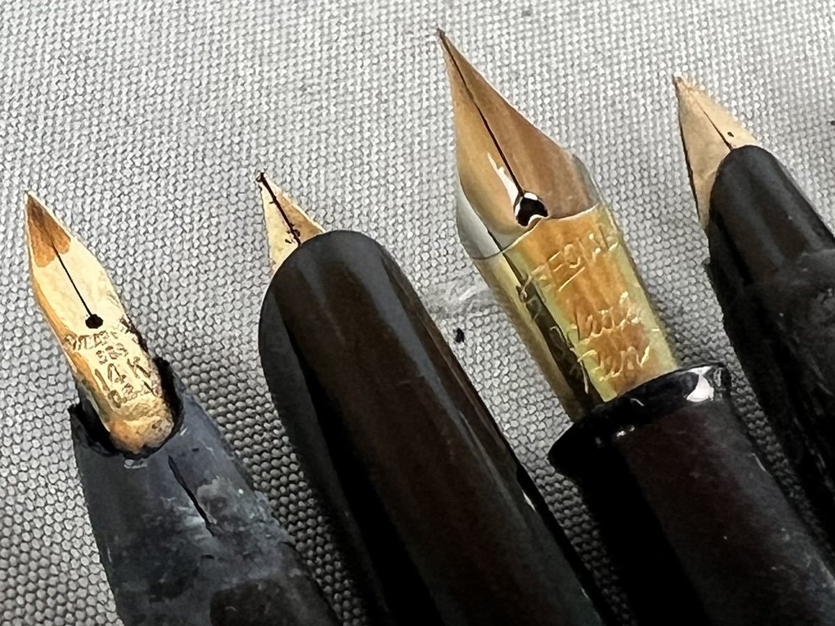 K23AK6 万年筆 24本 まとめ SHEAFFER パイロット PILOT シェーファー プラチナ ペン先18k 750 14k 585 _画像6