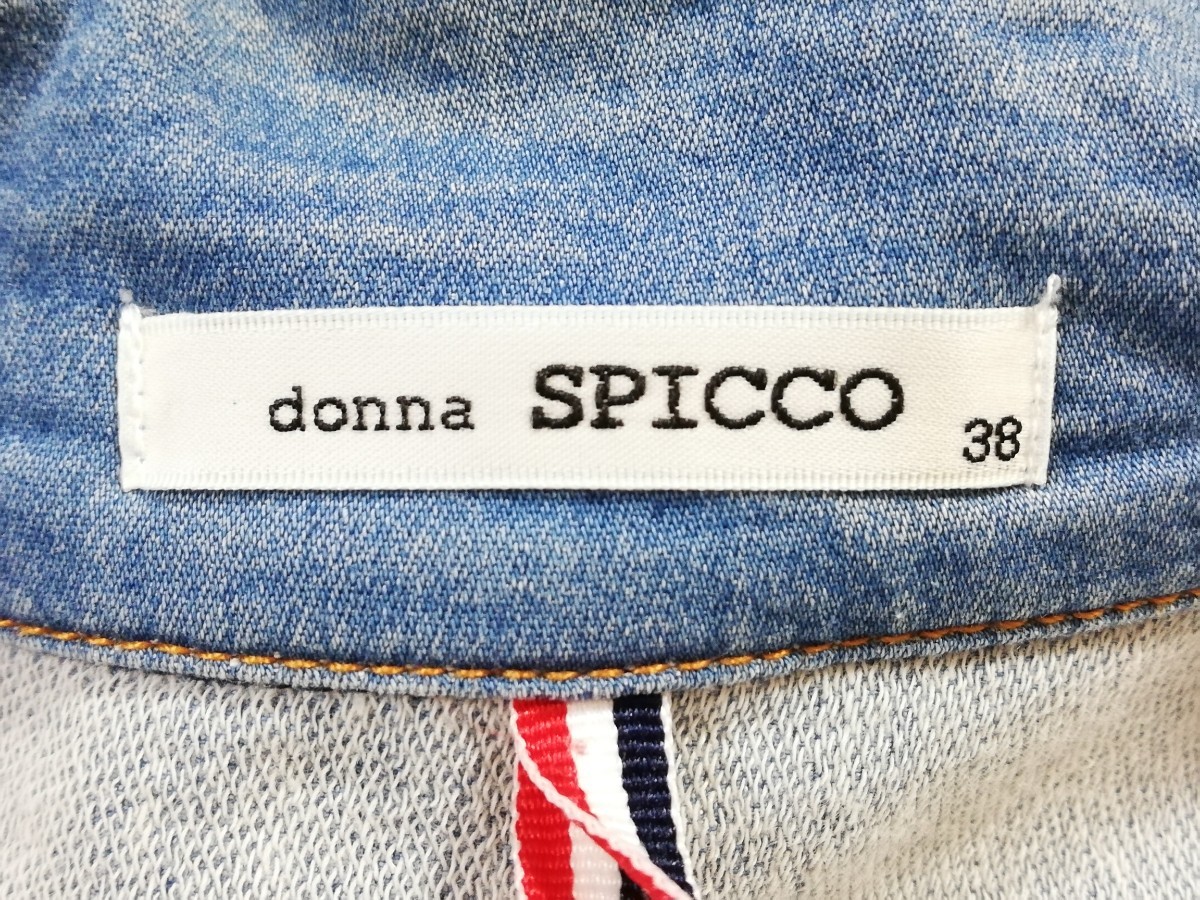 美品 donna SPICCO デニムジャケット Gジャン トップス ドンナスピッコ ブルー _画像6