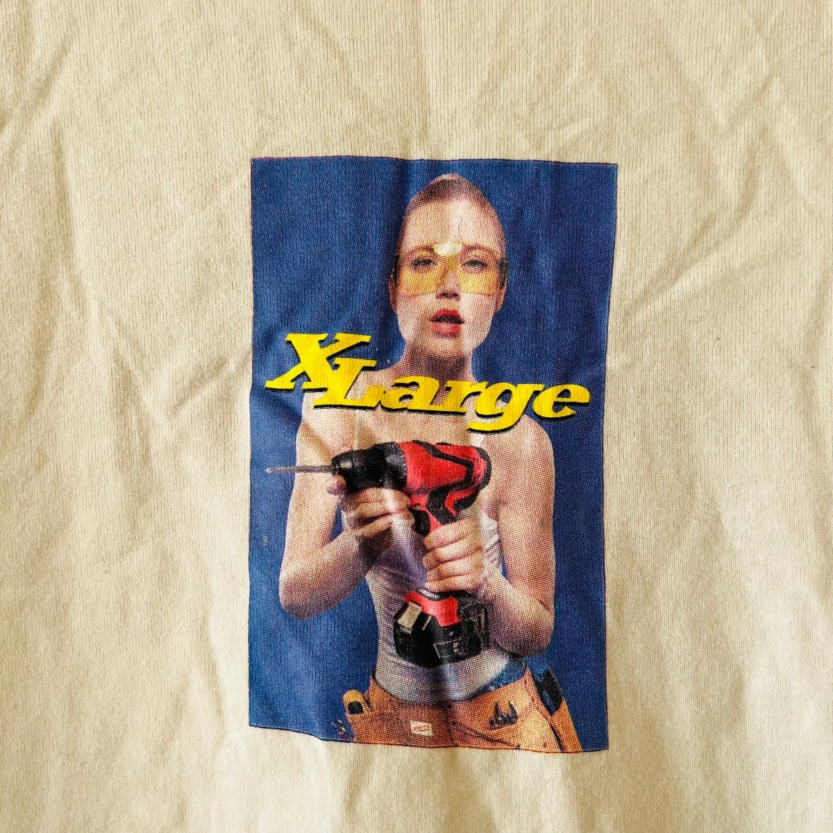 H5779cL XLARGE エクストララージ サイズM 長袖Tシャツ ロンT ロングスリーブTシャツ ホワイト 白 メンズ プリント 綿100% コットンT_画像3