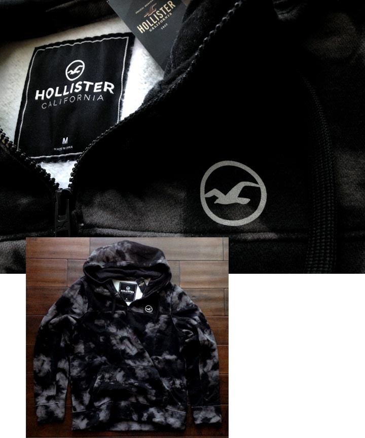 hollister black tie dye hoodie