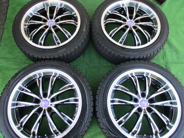 Lehreister REALSPORTS CHARISMA 225/45R18 ブリザックバリ山 7J +38 PCD114.3 クラウン マークＸ カムリ プリウスα 手渡し歓迎 (C2081_画像1