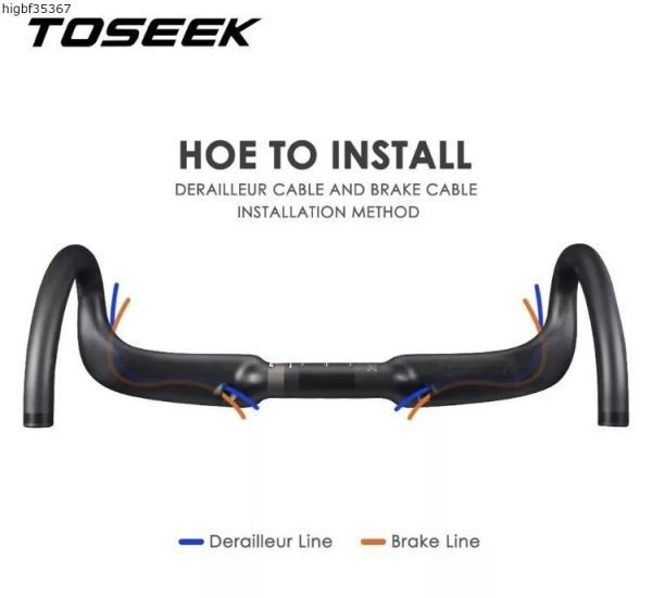 TOSEEK フルカーボン ハンドルバー マットブラック 400/420/440mm　自転車 ロードバイク 最軽量 ドロップハンドル_画像2