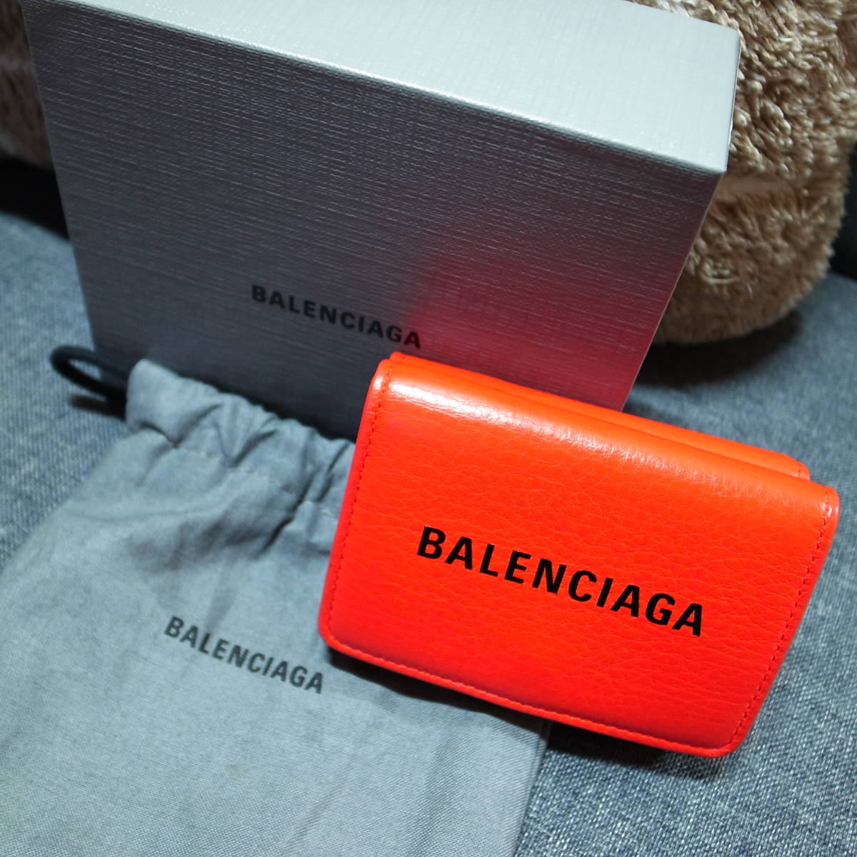 良質 正規品☆バレンシアガ 財布 ミニウォレット 赤 キャッシュ バッグ