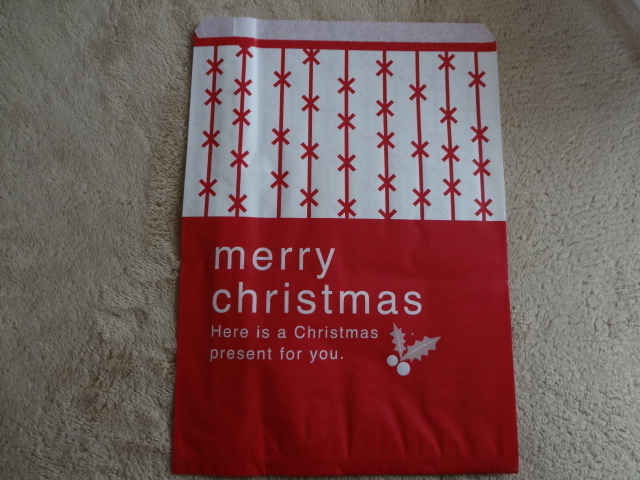 かわいいクリスマス柄の平袋、２種２０枚セット、大きめ、紙袋、ラッピング、プレゼント_画像3