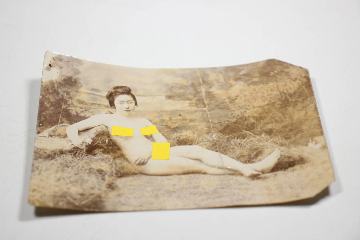 明治時代 古写真 鶏卵紙 セピア 裸婦 遊女 芸者 美人 ヌード_画像7