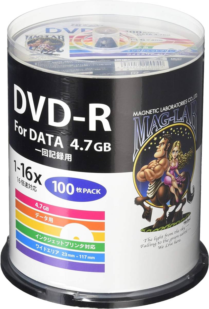 HI-DISC データ用DVD-R HDDR47JNP100 (16倍速/100枚)_画像1