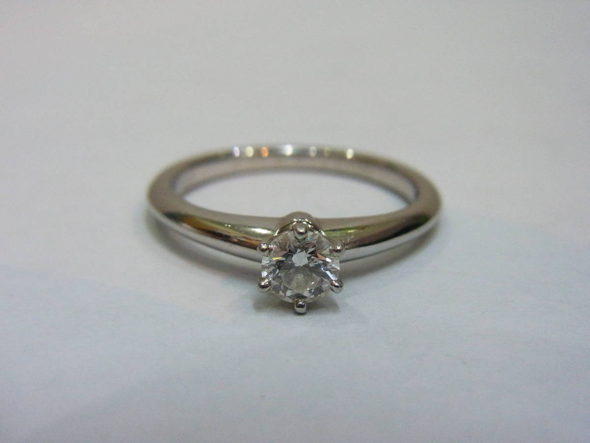 印象のデザイン △☆TIFFANY&Co. ティファニー PT950 0.28ct ダイヤモンド リング プラチナ