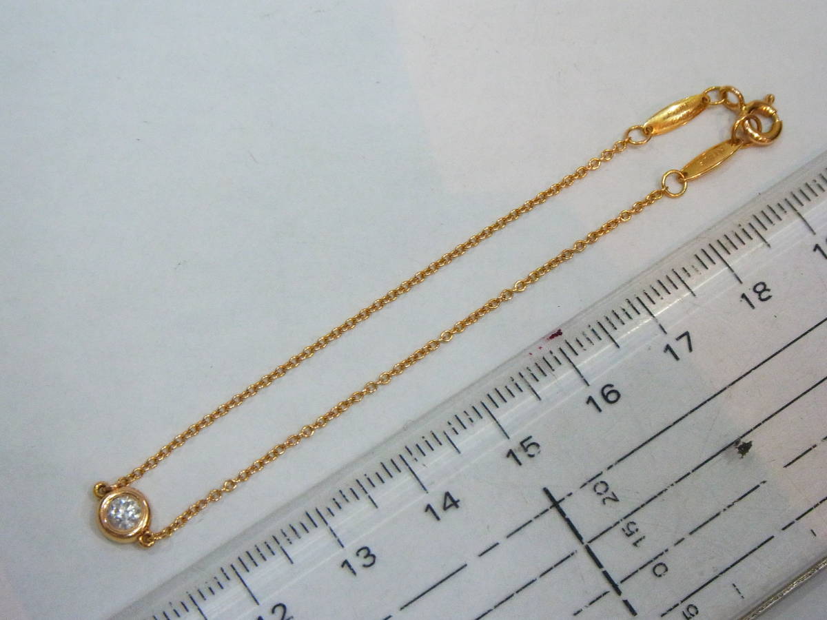 最大80%オフ ティファニー △☆TIFFANY&Co. K18 ブレスレット ダイヤモンド 0.14ct バイザヤード ブレスレット