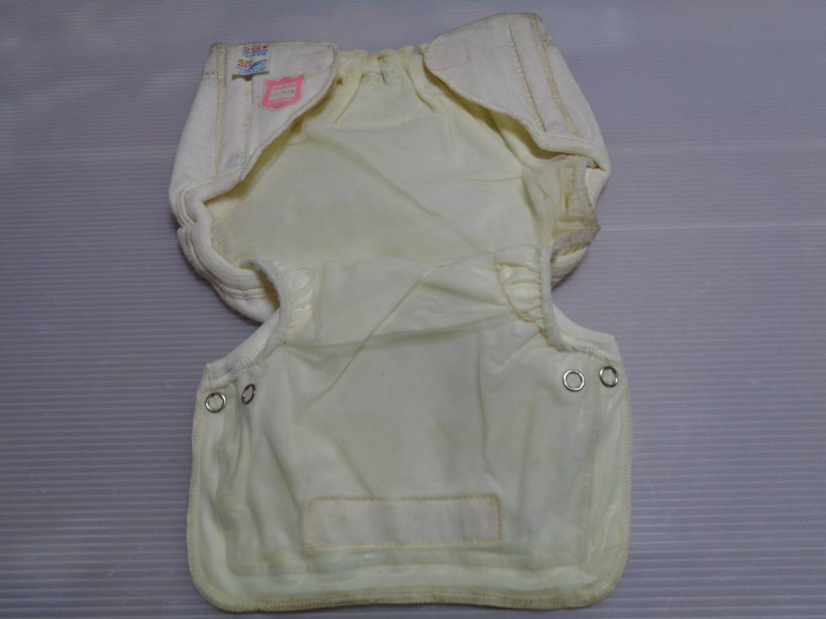 12 months white .. for baby diaper cover diaper cover Showa Retro unused storage mold some stains dirt! defect have!