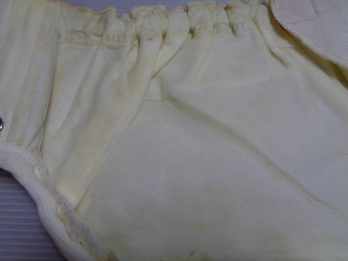 12 months white .. for baby diaper cover diaper cover Showa Retro unused storage mold some stains dirt! defect have!