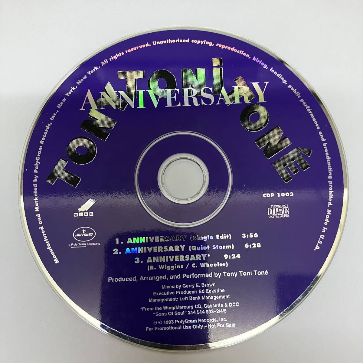 黒箱3 HIPHOP,R&B TONY TONI TONE - ANNIVERSARY シングル CD 中古品_画像1