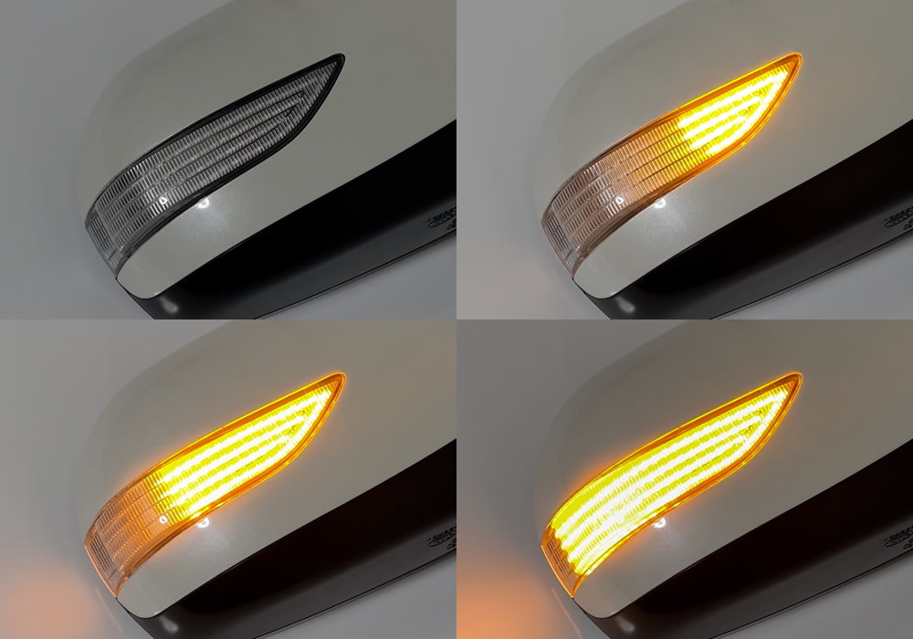 01 スバル 切替 流れる ⇔ 点滅 シーケンシャル LED ウインカー ミラー レンズ クリア フォレスター SH# 後期 レガシィB4 BL# BM9 前期の画像2