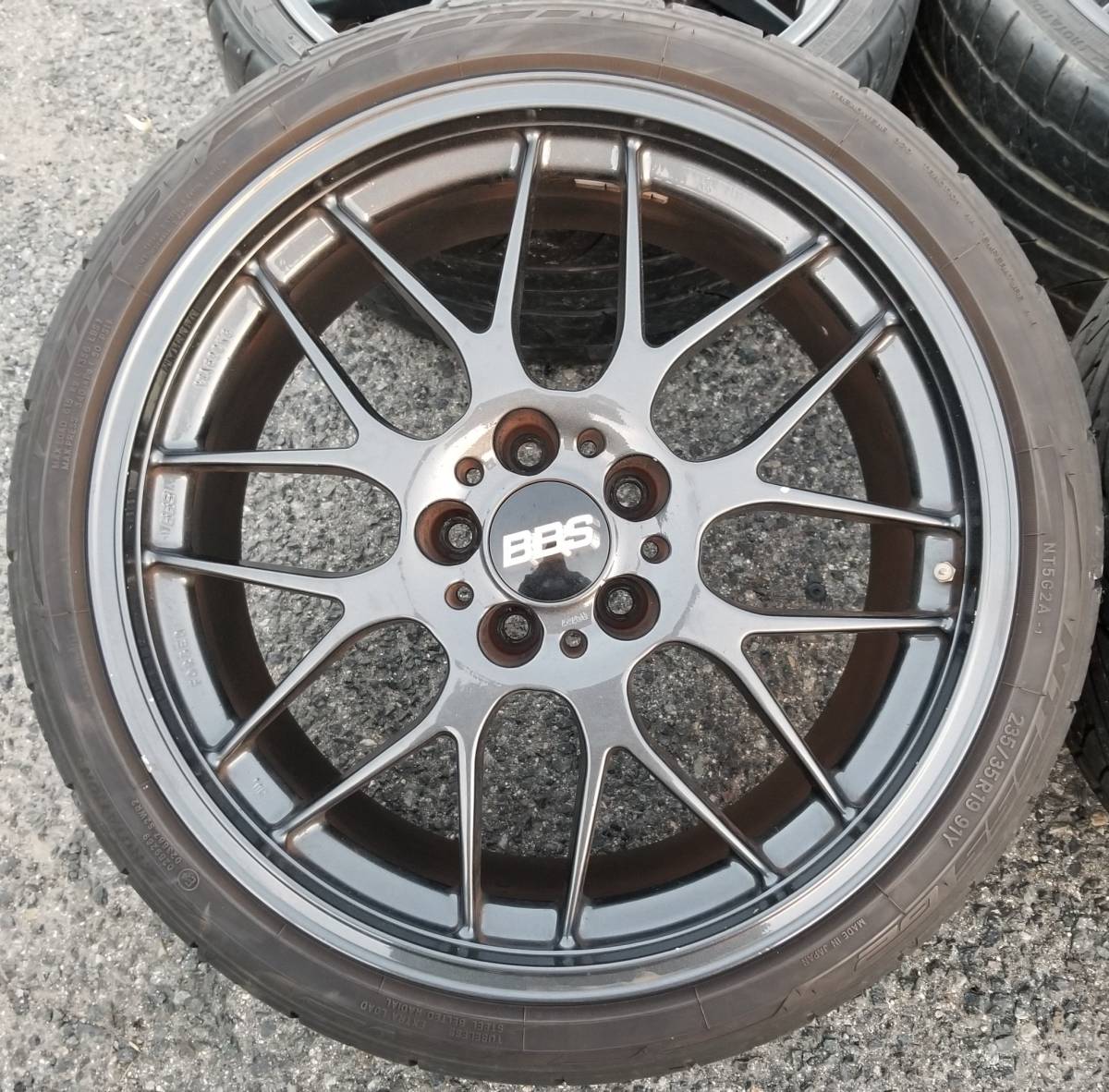 中古 アルミ鍛造 1ピースホイール BBS RGR (RG727+RG728) 19インチ 8.5j ＋38 9.5j ＋38PCD114.3 5H セルシオ クラウン マジェスタ等に!!_画像3