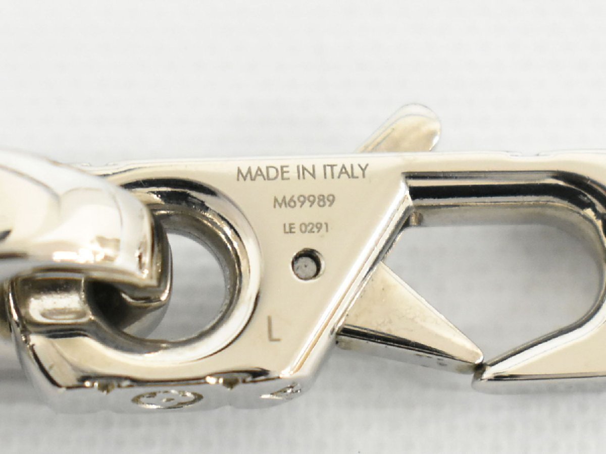  подлинный товар Louis Vuitton LOUIS VUITTON LV латунь re цепь links браслет браслет metal серебряный металлические принадлежности M69989