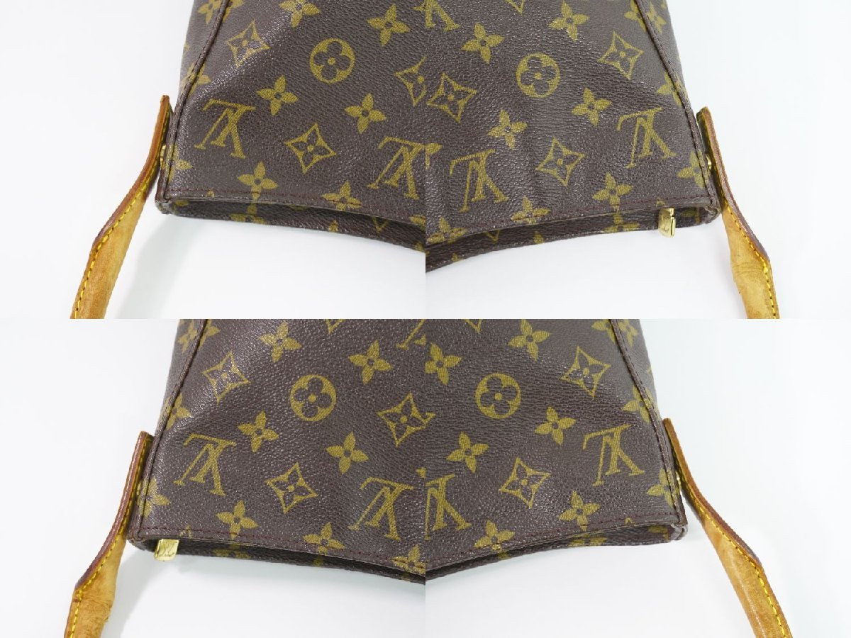 本物 ルイヴィトン LOUIS VUITTON LV ルーピング GM モノグラム ショルダーバッグ ブラウン M51145_画像6