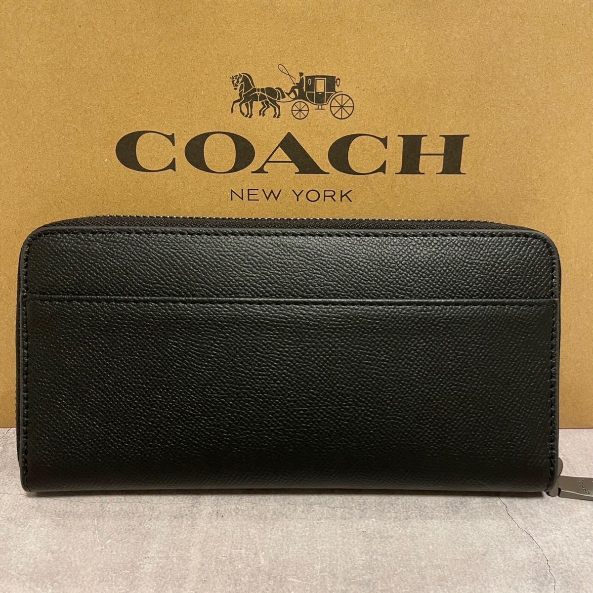 新品　COACH長財布　コーチ　長財布　レディース メンズ シグネチャー ブラック