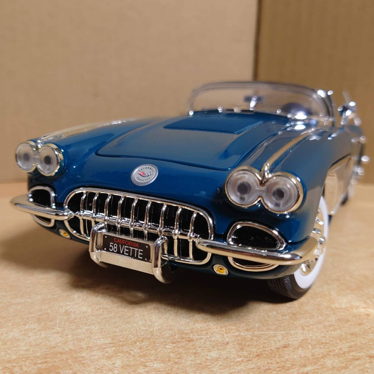 1/18 シボレーコルベットC1 1958 ブルー Chevrolet Corvette MOTORMAX製ダイキャスト