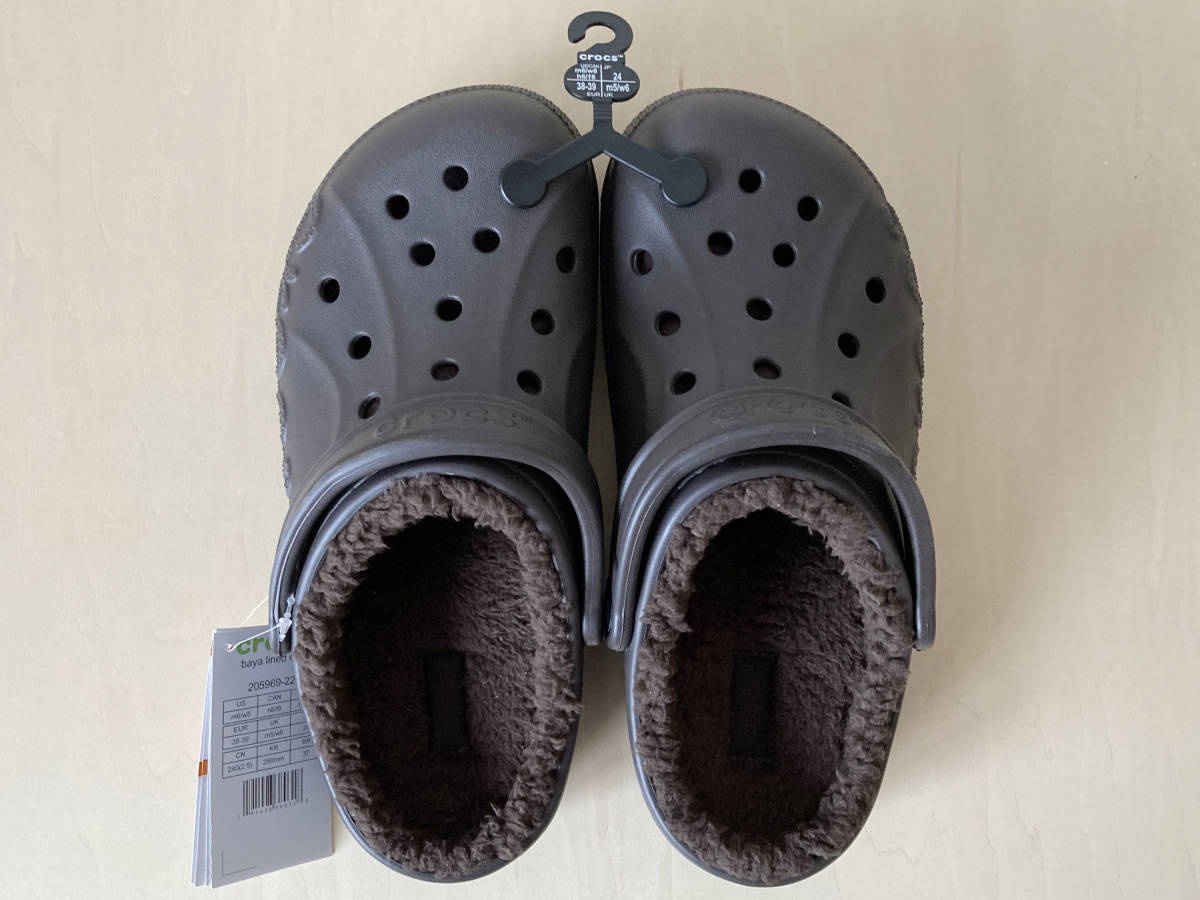 24cm 茶色 クロックス バヤ ラインド クロッグ crocs BAYA LINED CLOG ESPRESSO 24㎝ ボア付き_画像8