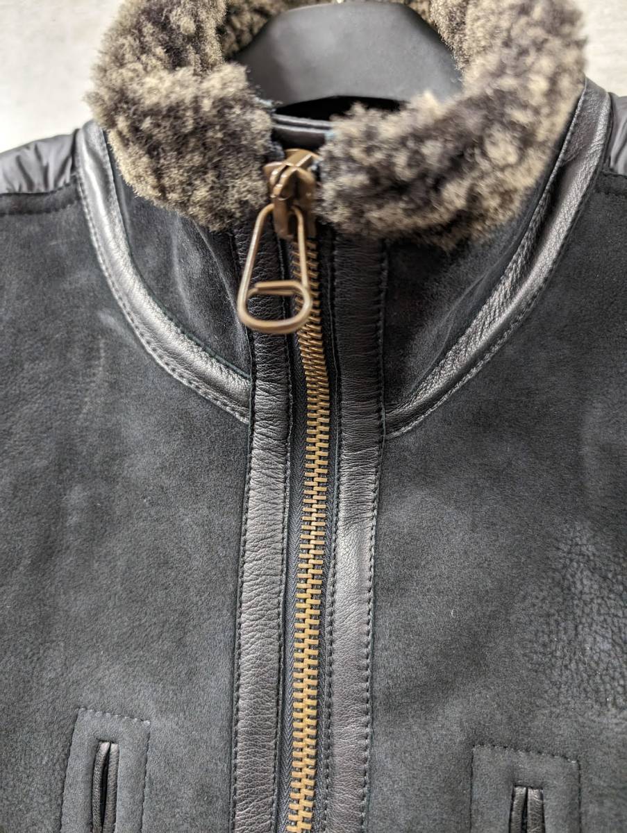 未使用 Ten C テンシー SHEARLING LINER S7/12 ブラック 52 Ten-C ライナーダウン インナーダウン ダウンジャケット ムートン_画像4