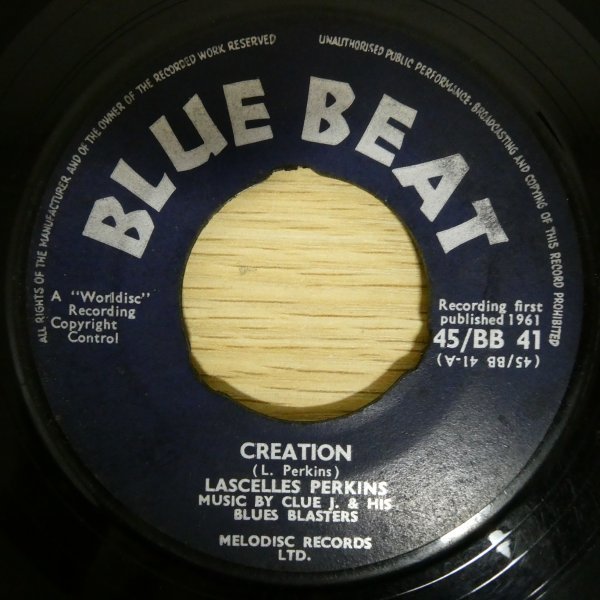 EP4752☆Blue Beat「Lascelles Perkins,Clue J. & His Blues Blasters / Creation / Lonely Robin」_画像1