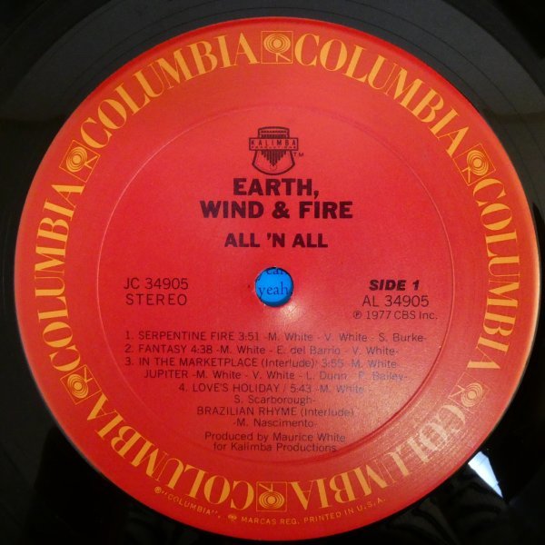 LP2916☆ポスター付/US/Columbia「Earth, Wind & Fire / All 'N All / AL-34905」_画像5