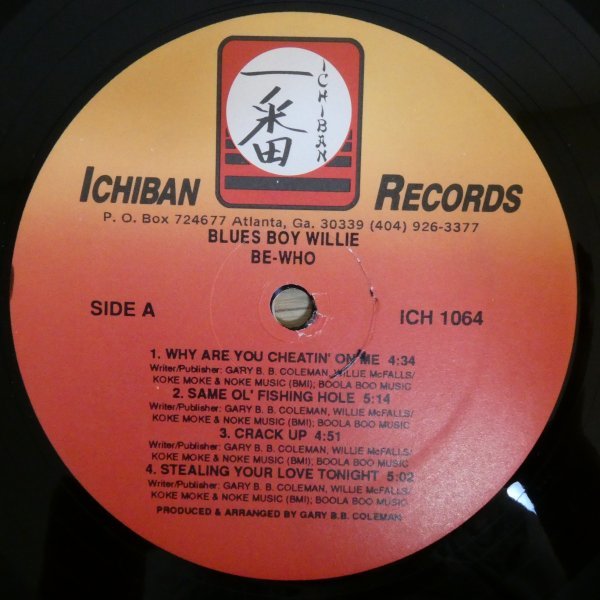 LP3196☆US/Ichiban「Blues Boy Willie / Be-Who? / ICH-1064」の画像4