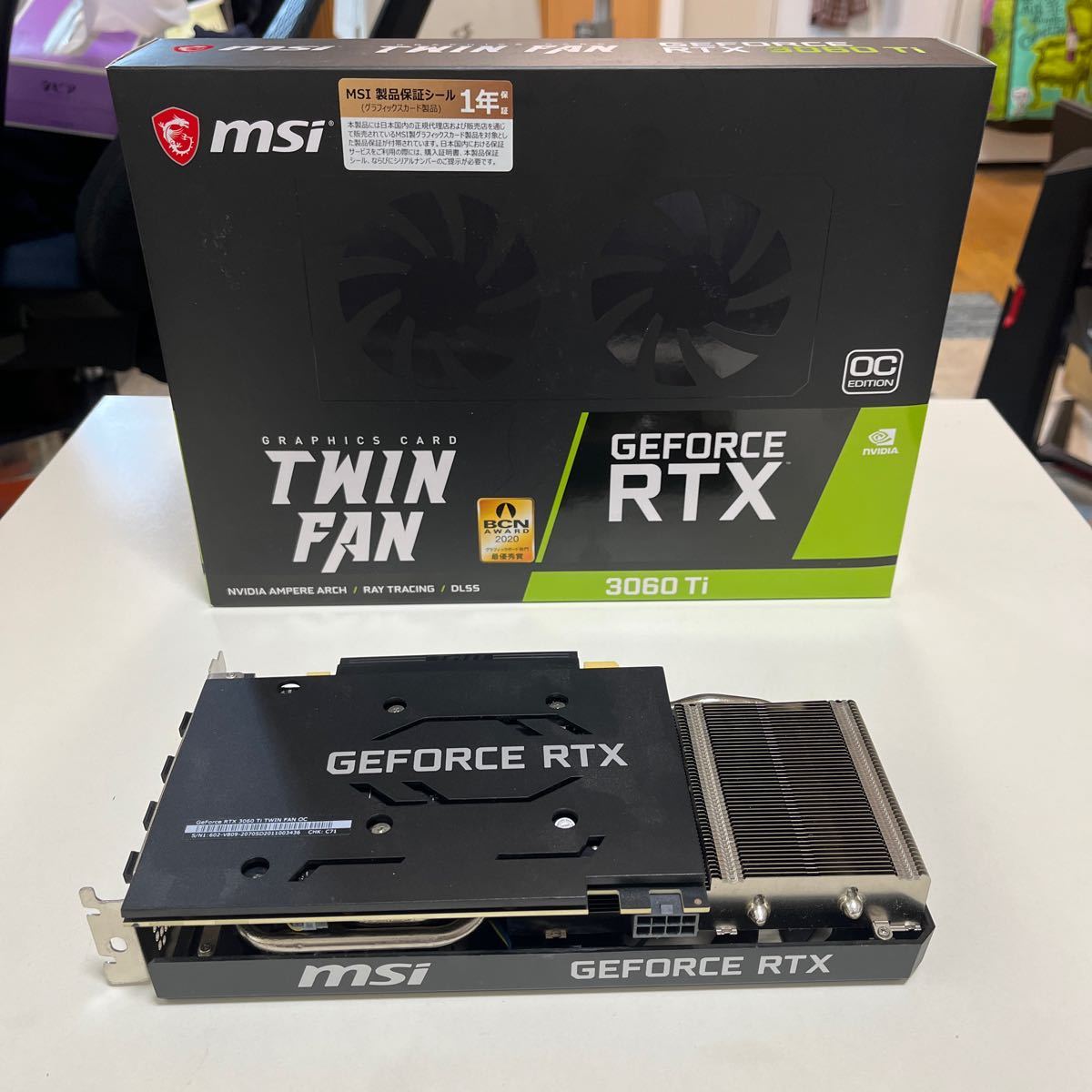 MSI GeForce RTX 3060 Ti TWIN FAN OC グラフィックボード　GPU_画像1